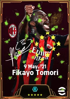 Fikayo Tomori eFootball 2026 player card, 83 OVR CB