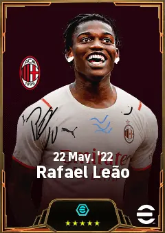 Rafael Leão eFootball 2026 player card, 85 OVR LMF