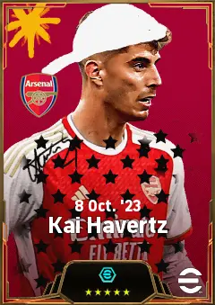 Kai Havertz eFootball 2026 player card, 84 OVR CF