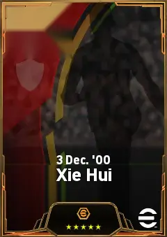 Xie Hui eFootball 2026 player card, 80 OVR CF