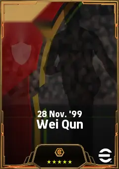 Wei Qun eFootball 2026 player card, 79 OVR RB