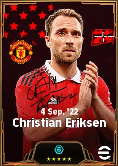 Christian Eriksen eFootball 2026 player card, 84 OVR DMF