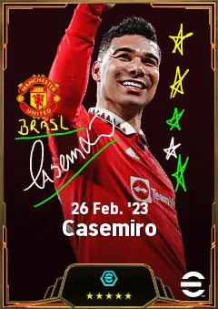 Casemiro eFootball 2026 player card, 85 OVR DMF