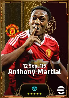 Anthony Martial eFootball 2026 player card, 84 OVR CF