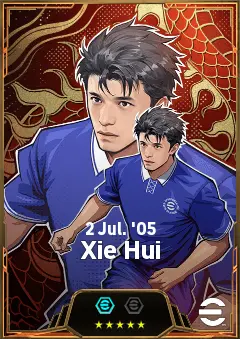 Xie Hui eFootball 2026 player card, 82 OVR CF