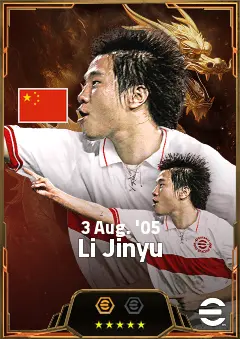 Li Jinyu eFootball 2026 player card, 81 OVR CF