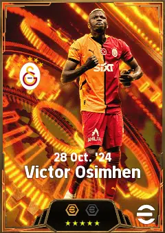 Victor Osimhen eFootball 2026 player card, 84 OVR CF