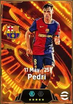 Pedri eFootball 2026 player card, 85 OVR CMF