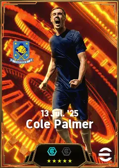 Cole Palmer eFootball 2026 player card, 86 OVR RMF
