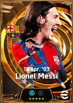 Lionel Messi eFootball 2026 player card, 89 OVR RWF