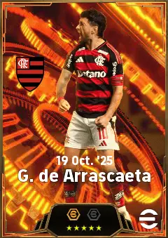 G. de Arrascaeta eFootball 2026 player card, 82 OVR AMF