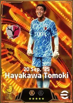 Hayakawa Tomoki eFootball 2026 player card, 82 OVR GK