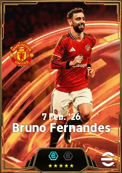 Bruno Fernandes eFootball 2026 player card, 87 OVR AMF