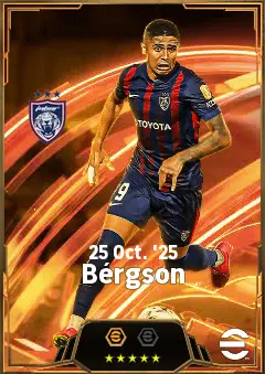 Bérgson eFootball 2026 player card, 82 OVR CF