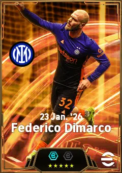 Federico Dimarco eFootball 2026 player card, 86 OVR LMF