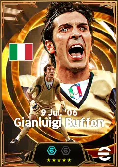 Gianluigi Buffon eFootball 2026 player card, 87 OVR GK
