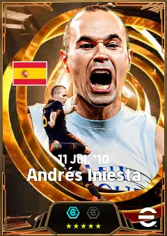 Andrés Iniesta eFootball 2026 player card, 88 OVR LMF