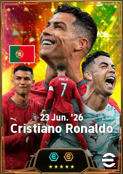 Cristiano Ronaldo eFootball 2026 player card, 87 OVR CF