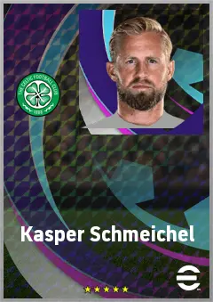 Kasper Schmeichel eFootball 2026 player card, 75 OVR GK