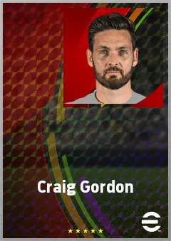 Craig Gordon eFootball 2026 player card, 70 OVR GK